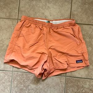 Patagonia baggies shorts. Bright Peachy color. Size small.